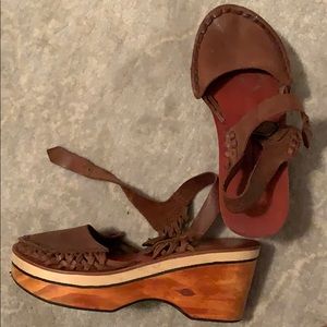 Free people clog wedge sandals